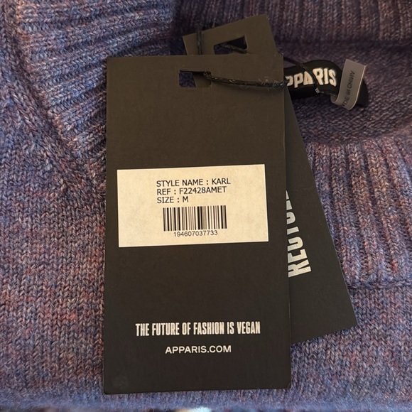 APPARIS Karl Marled Knit Mock-Neck Sweater Dress - Size Medium - Picture 7 of 8